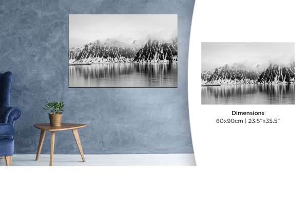 Toile imprimée 70 x 100 cm | Paysage lac et de montagnes
