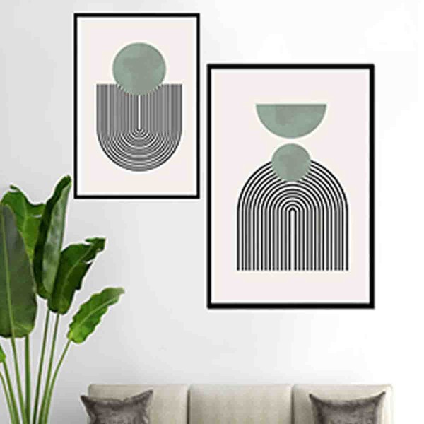 Lauren Taylor- 2PK papier 40x60 abstrait art mural en stock