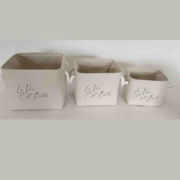 Lauren Taylor- Canvas Baskets with Text