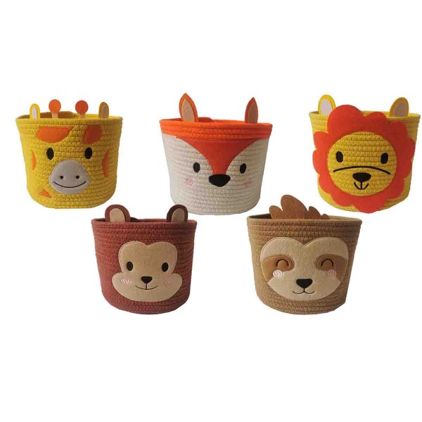 Lauren Taylor Juvenile Animal Round Rope Basket