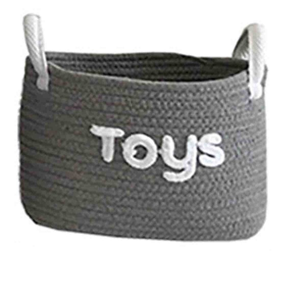 Lauren Taylor- Rect. Rope Besket with White Boucle