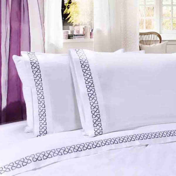 Lauren Taylor-Microfiber Embroidery Pair of 2 Pillowcases