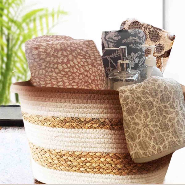 Lauren Taylor-Rectangle 2 Tone Rope Basket