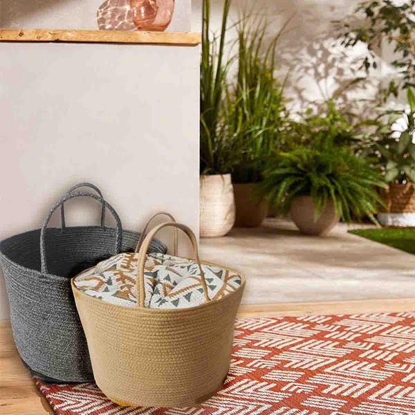 Lauren Taylor-Round Rope Basket