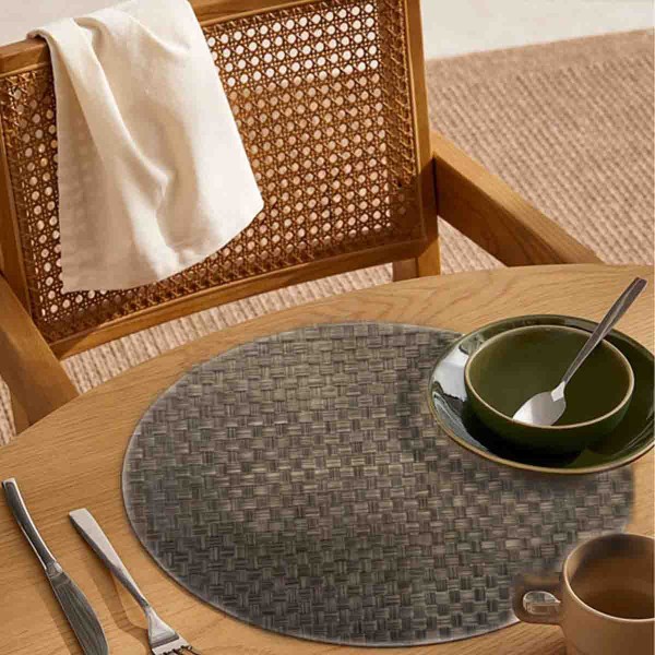 Lauren Taylor - 4 PK Textilene Round Placemats