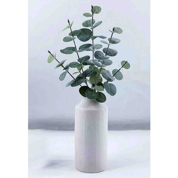 Lauren Taylor - Artificial Eucalyptus in a White Ceramic Vase
