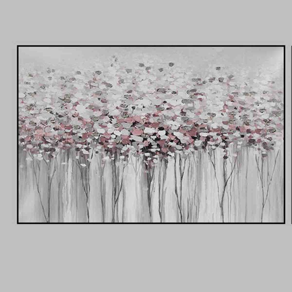 Lauren Taylor - Toile arbres d'été rose et sarcelle