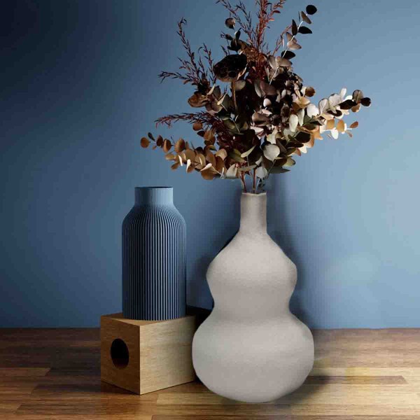 Lauren Taylor - Vase à bourgeons en céramique blanche ondulée