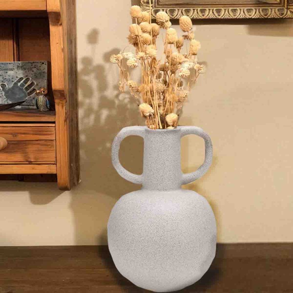 Lauren Taylor - Vase en céramique blanche avec poignées 23cm