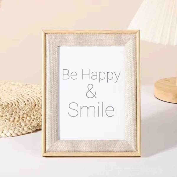 Lauren Taylor - White Linen Photo Frame Wood