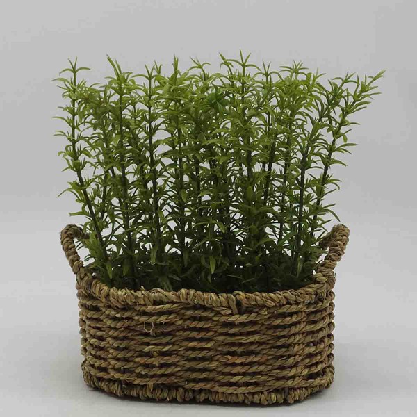 Lauren Taylor -Artificial Foliage in a Plastic Wicker Basket