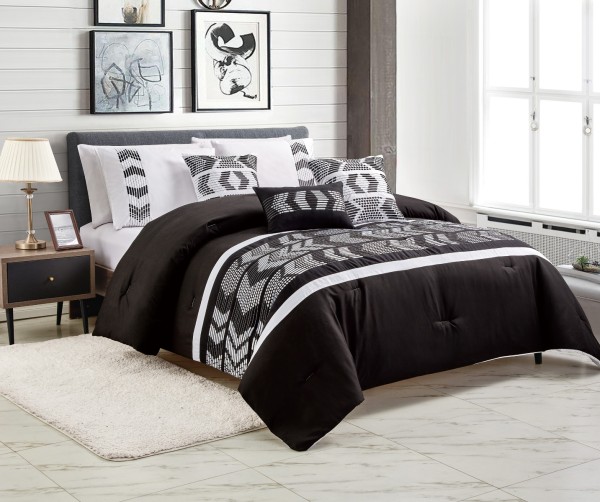 Laurent | 6-Piece Embroidered Comforter Set