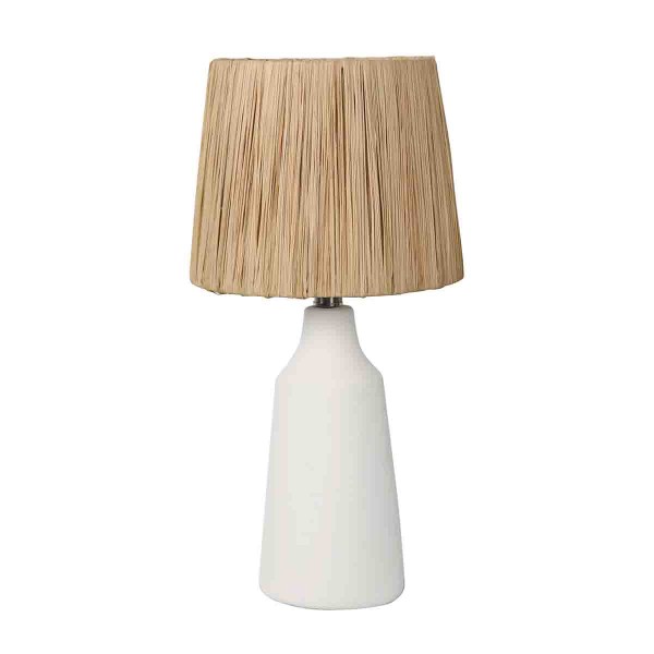 Laurent Taylor - Ceramic table lamp with sea grass shade