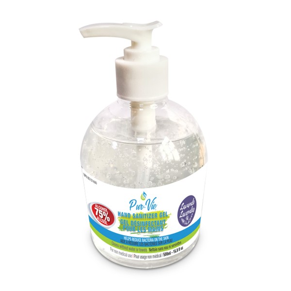 Assainisseur pour les mains Pur Vie à la lavande 500 ml
