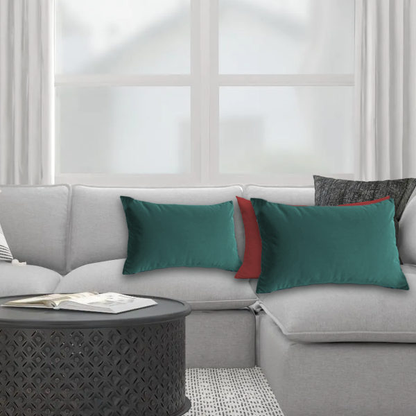 Layla-Coussin Velours Fermeture Invisible