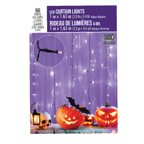96l Led Curtain Light With 6 Strands