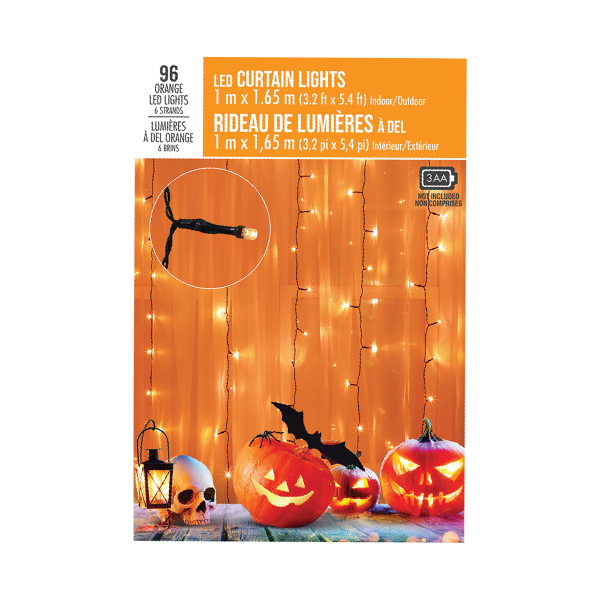 96l Led Curtain Light With 6 Strands