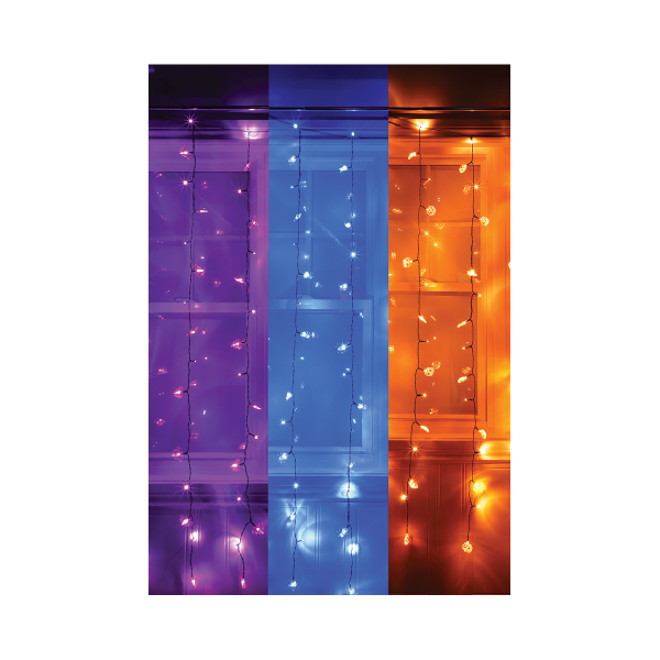 96 Curtain Light With Halloween Design Reflectors