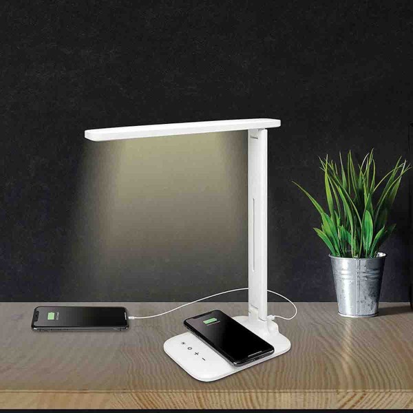 Usb Direct Led Light Blanc Avec Chargeur de Téléphone Sans Fil