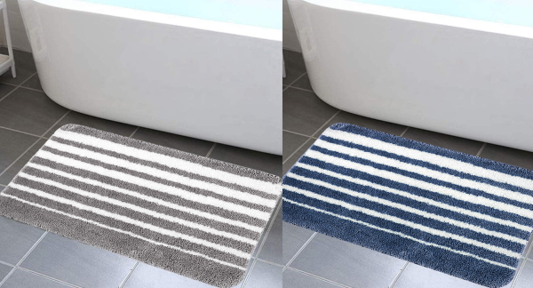 Tapis de bain à rayures Lise