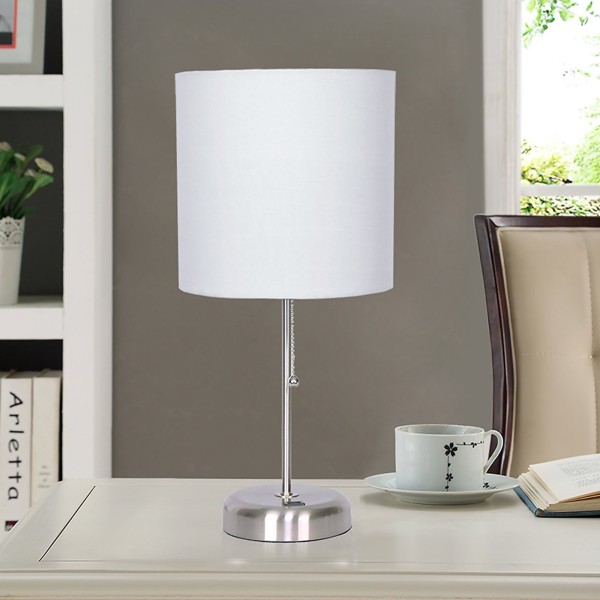 Lampe de table avec base pour chargeur d'appareil
