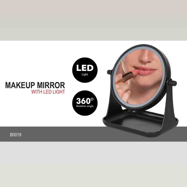 Miroir de maquillage avec lumière LED