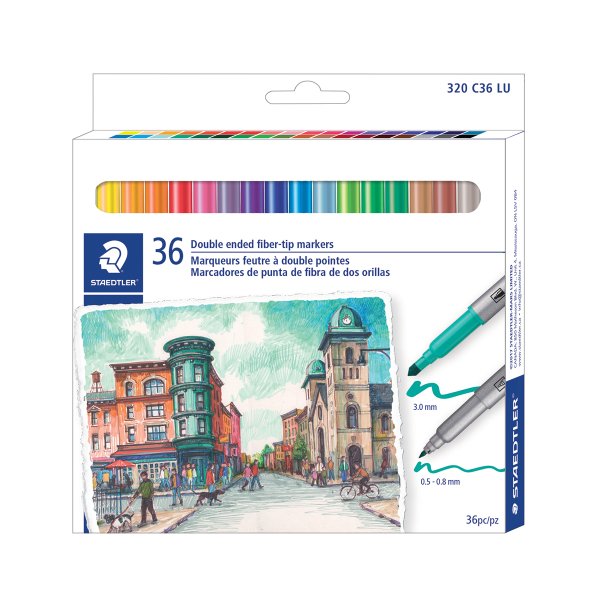 36 Double Ended Felt Markers