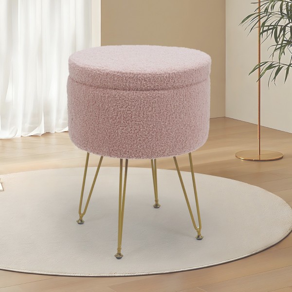 Atelier Du Nord - Velvet Storage Ottoman With Wood Legs