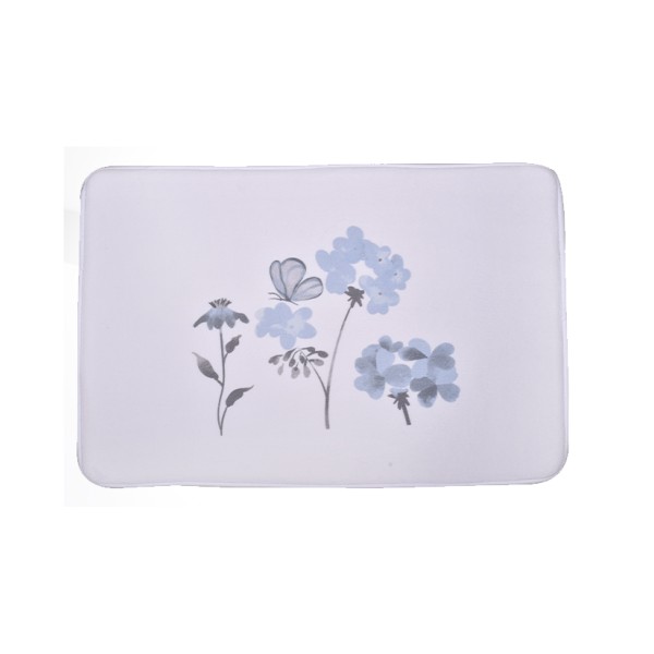 Florance - Memory Foam Bath Mat 20x30 Blue
