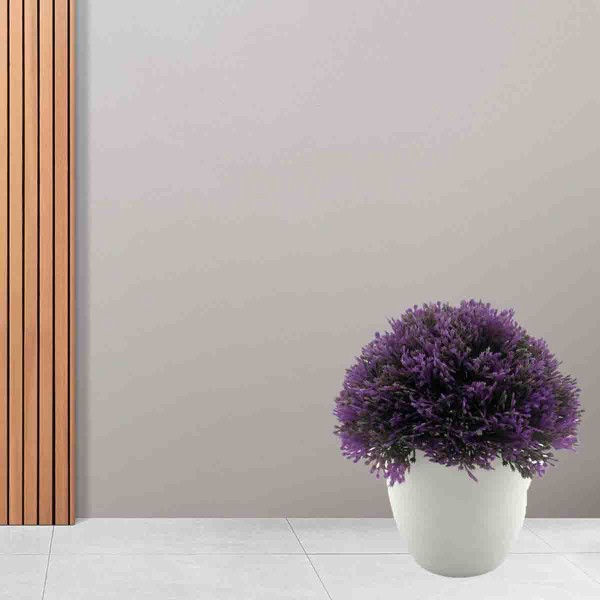 LAUREN TAYLOR - Grass Mauve White Plastic Pot