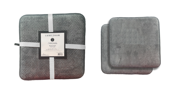 2PK MEMORY FOAM CHAIR PADS 16x16