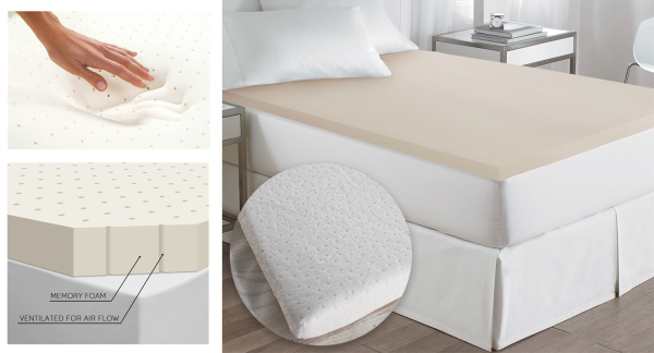 Maison Blanche - Sur-matelas en mousse à mémoire de forme