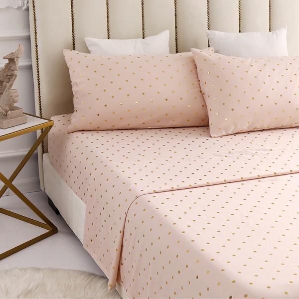Sheet Set Metallic Print Microfiber