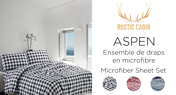 Rustic Cabin - ASPEN Plaid Microfibre Sheet Set