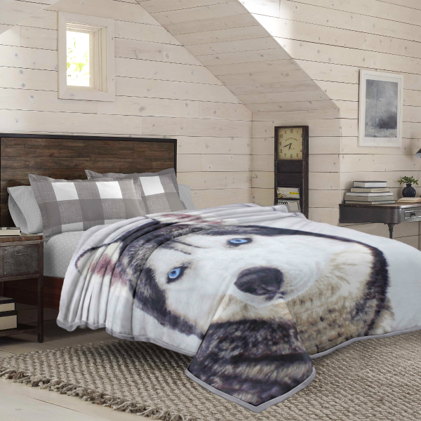 Mink Blankets Black Wolf