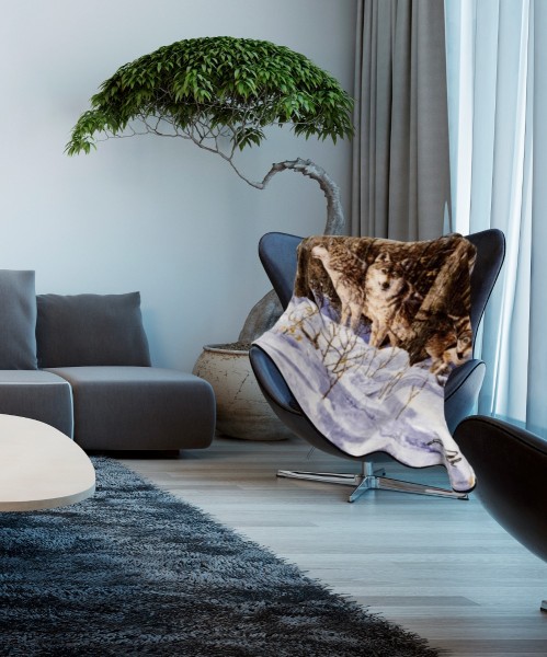 Animal Mink Throw