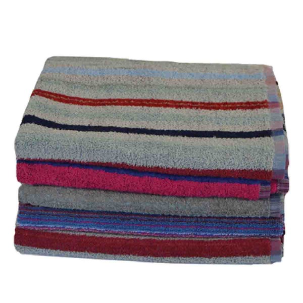 MULTI STRIPE BATH TOWEL 27X54IN