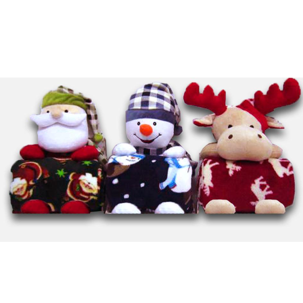 MICRO-FLEECE XMAS TOY AND THROW