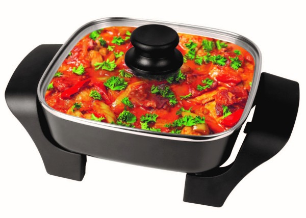 NON-STICK SKILLET W/COVER 8X8IN