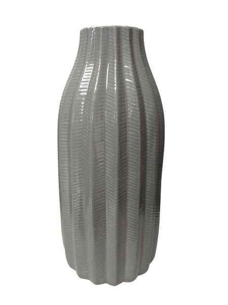 Vase Grey Textured Ceramic