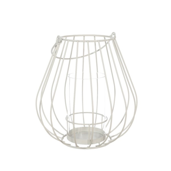 Lantern White Metal 23x23x24