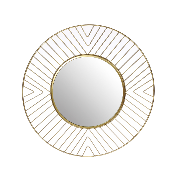 Gold Geo Mirror | 45 cm Diameter
