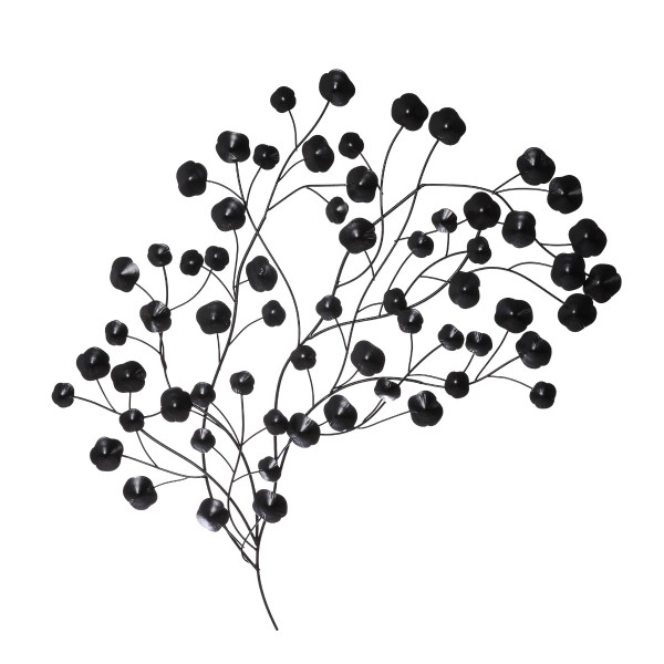 Lauren Taylor - Art mural floral noir en métal