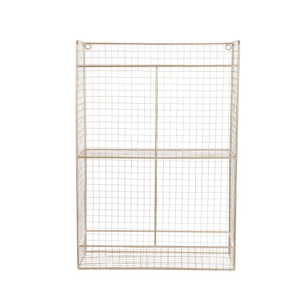 Metal Shelf Basket Gold