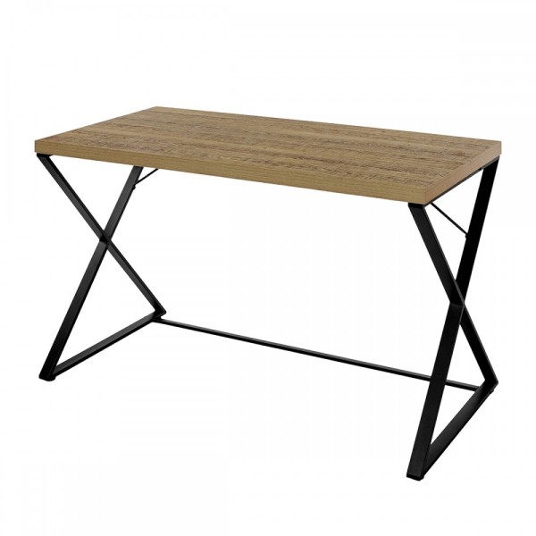 Brantley Oak Computer Office Desk Metal Frame