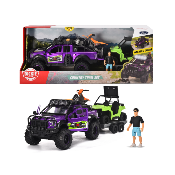 Dickie Toys - Ensemble camping-car/tout-terrain