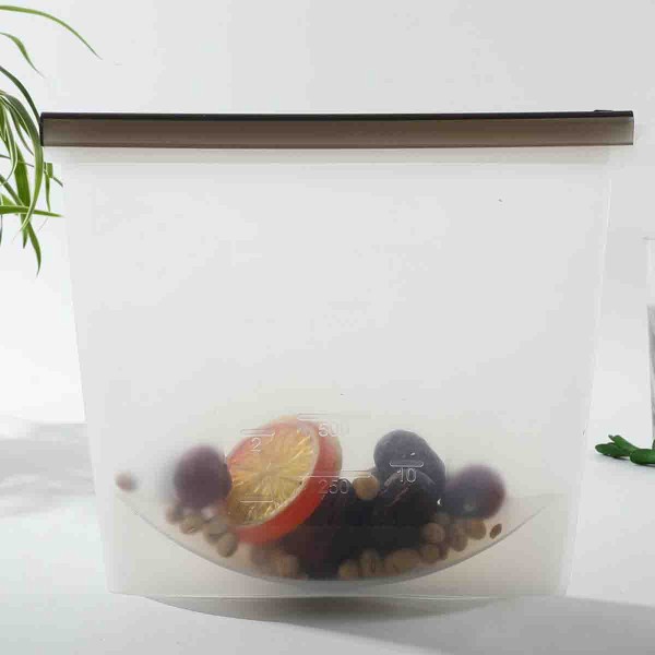 SILICONE FOOD BAG 1500 ML OFF-WHITE FOR BAG GREY SEALER