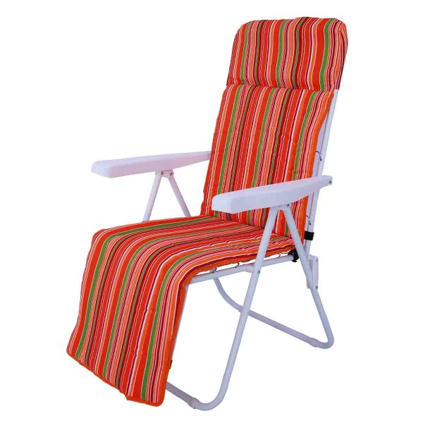 Chaise longue pliante en acier pour l'extérieur