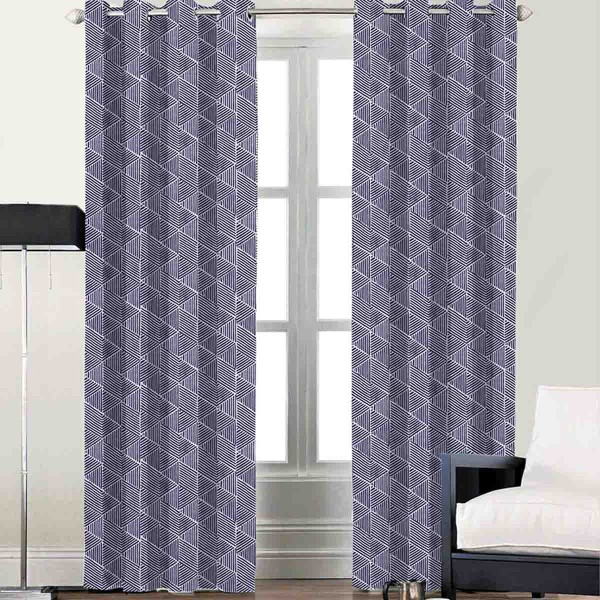 Grommet Panel 54X84 Arley Blue Jacquard
