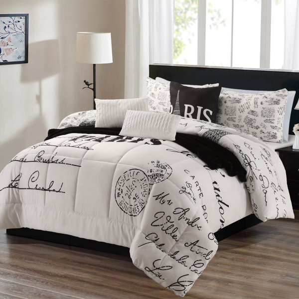 Paris Jazz- Comforter Black/white